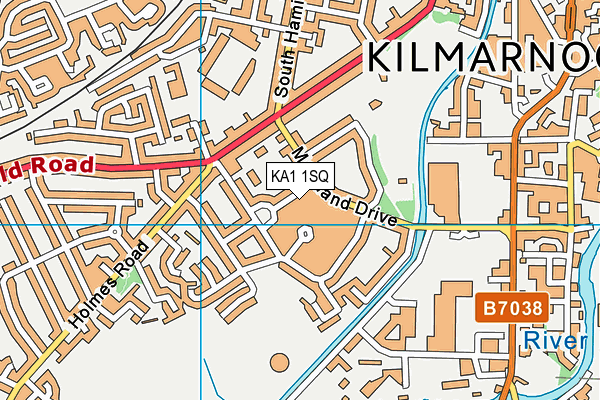 KA1 1SQ map - OS VectorMap District (Ordnance Survey)