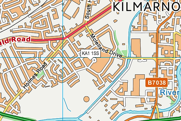 KA1 1SS map - OS VectorMap District (Ordnance Survey)