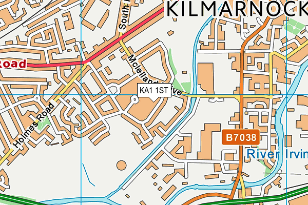KA1 1ST map - OS VectorMap District (Ordnance Survey)
