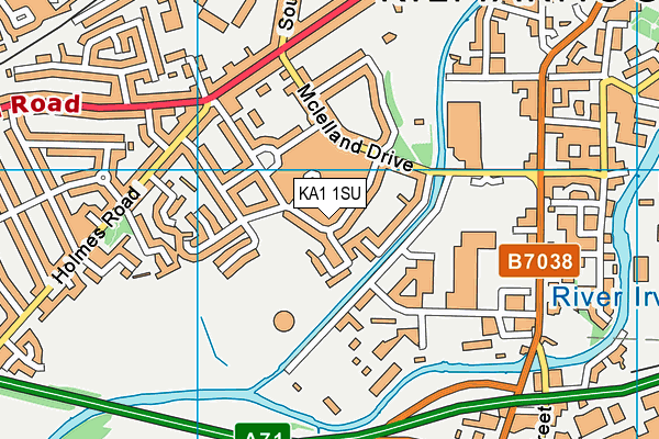 KA1 1SU map - OS VectorMap District (Ordnance Survey)