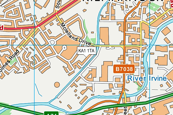 KA1 1TA map - OS VectorMap District (Ordnance Survey)