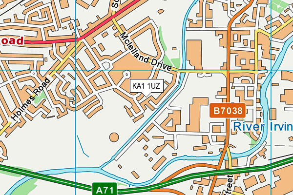 KA1 1UZ map - OS VectorMap District (Ordnance Survey)