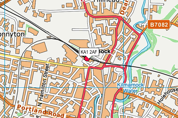 KA1 2AF map - OS VectorMap District (Ordnance Survey)