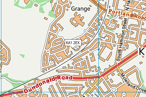 KA1 2EX map - OS VectorMap District (Ordnance Survey)