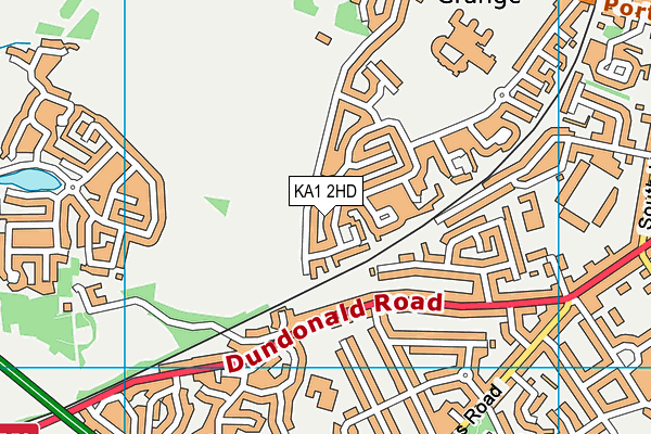 KA1 2HD map - OS VectorMap District (Ordnance Survey)