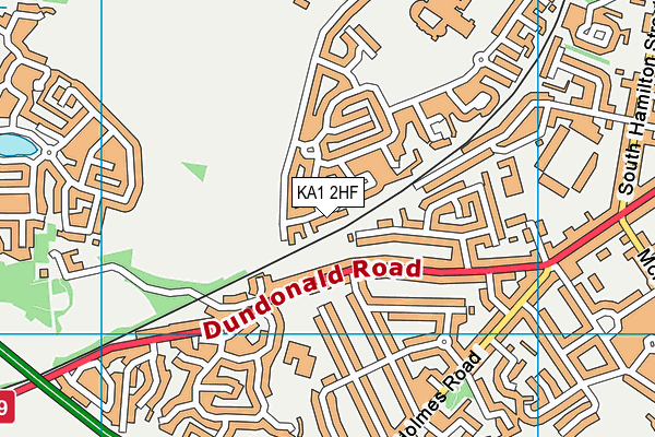 KA1 2HF map - OS VectorMap District (Ordnance Survey)