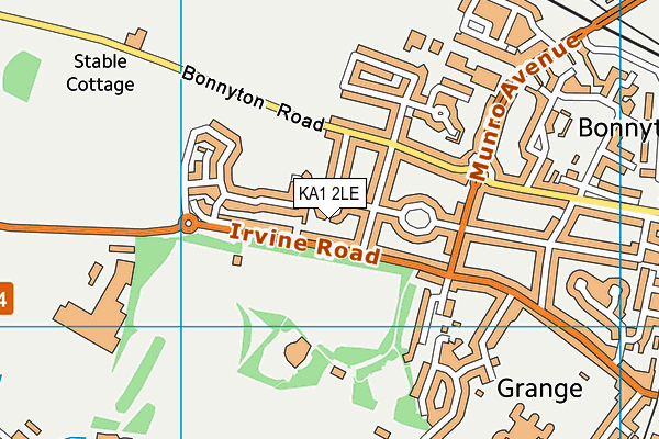 KA1 2LE map - OS VectorMap District (Ordnance Survey)