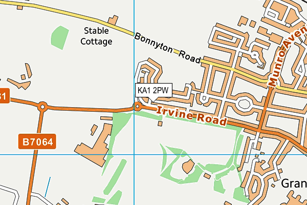 KA1 2PW map - OS VectorMap District (Ordnance Survey)