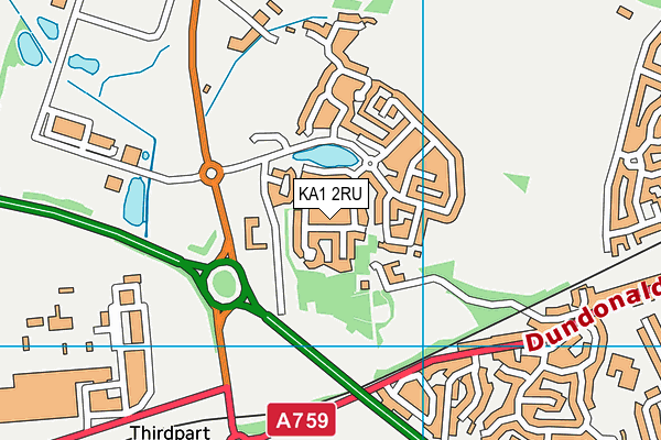 KA1 2RU map - OS VectorMap District (Ordnance Survey)