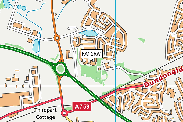 KA1 2RW map - OS VectorMap District (Ordnance Survey)