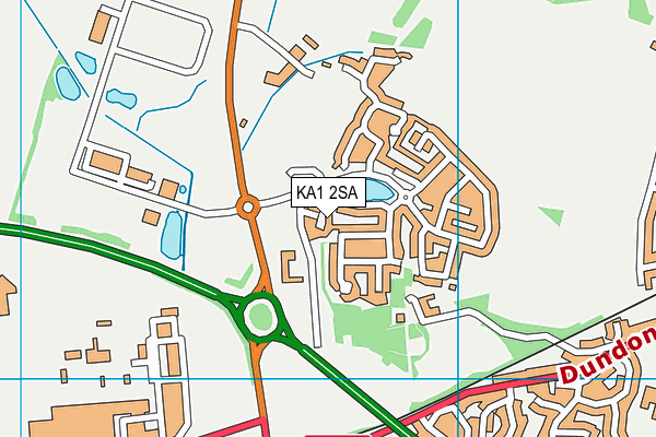 KA1 2SA map - OS VectorMap District (Ordnance Survey)