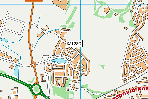 KA1 2SG map - OS VectorMap District (Ordnance Survey)