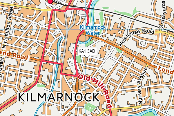 KA1 3AD map - OS VectorMap District (Ordnance Survey)