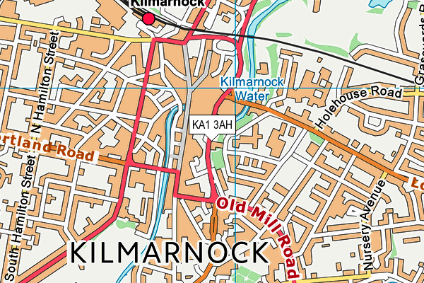 KA1 3AH map - OS VectorMap District (Ordnance Survey)