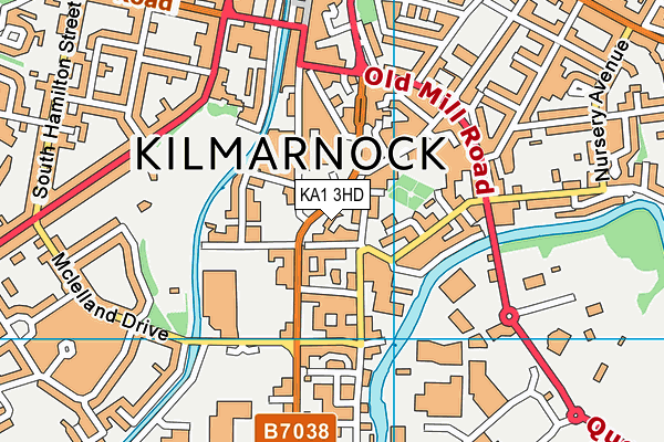 KA1 3HD map - OS VectorMap District (Ordnance Survey)