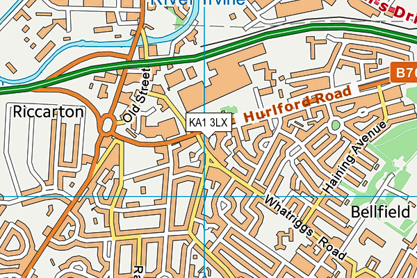KA1 3LX map - OS VectorMap District (Ordnance Survey)