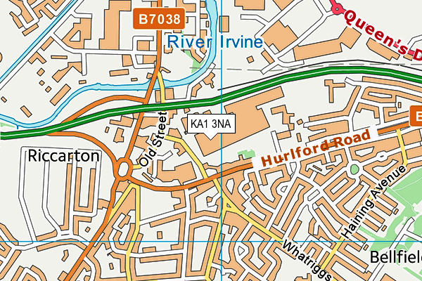 KA1 3NA map - OS VectorMap District (Ordnance Survey)