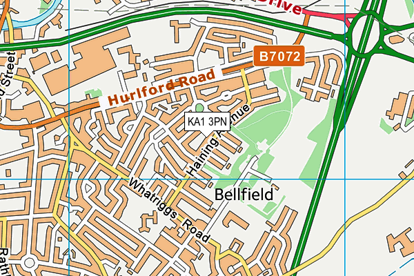 KA1 3PN map - OS VectorMap District (Ordnance Survey)