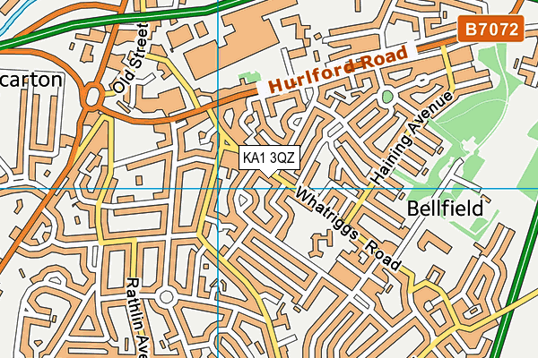 KA1 3QZ map - OS VectorMap District (Ordnance Survey)