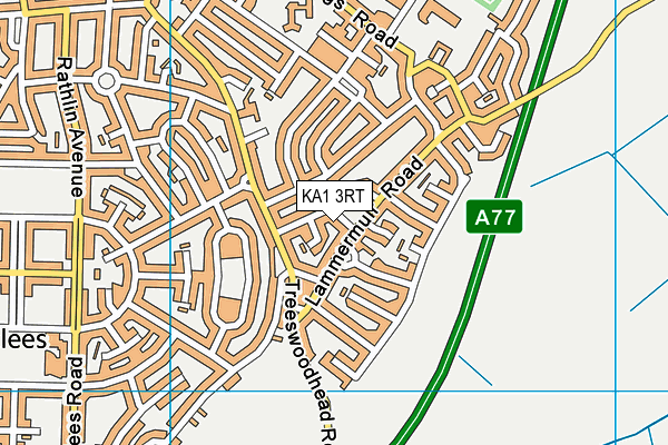 KA1 3RT map - OS VectorMap District (Ordnance Survey)