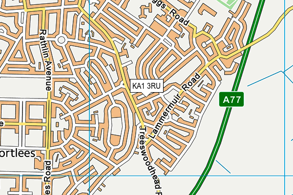 KA1 3RU map - OS VectorMap District (Ordnance Survey)