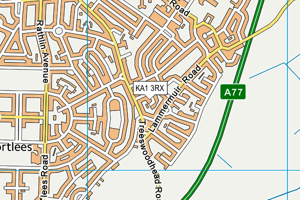 KA1 3RX map - OS VectorMap District (Ordnance Survey)