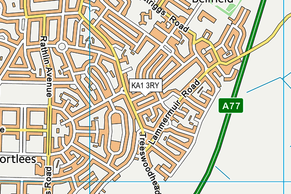 KA1 3RY map - OS VectorMap District (Ordnance Survey)