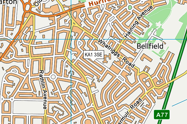 KA1 3SE map - OS VectorMap District (Ordnance Survey)