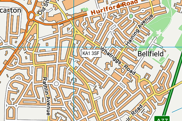 KA1 3SF map - OS VectorMap District (Ordnance Survey)