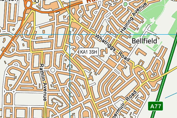 KA1 3SH map - OS VectorMap District (Ordnance Survey)