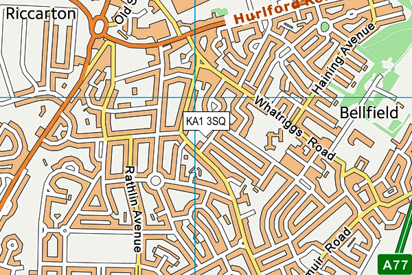 KA1 3SQ map - OS VectorMap District (Ordnance Survey)