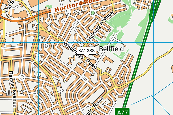 KA1 3SS map - OS VectorMap District (Ordnance Survey)