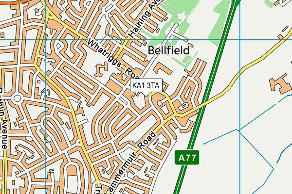 KA1 3TA map - OS VectorMap District (Ordnance Survey)