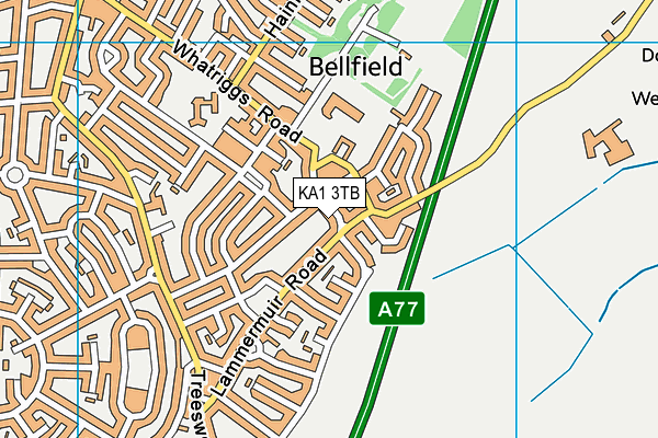KA1 3TB map - OS VectorMap District (Ordnance Survey)