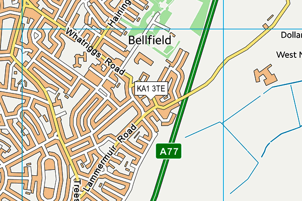 KA1 3TE map - OS VectorMap District (Ordnance Survey)