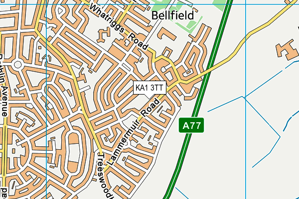 KA1 3TT map - OS VectorMap District (Ordnance Survey)