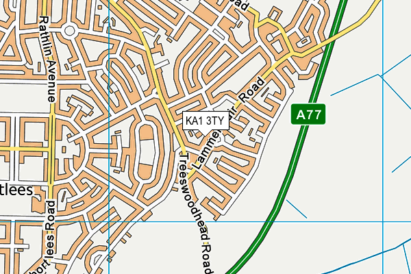 KA1 3TY map - OS VectorMap District (Ordnance Survey)
