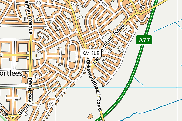 KA1 3UB map - OS VectorMap District (Ordnance Survey)