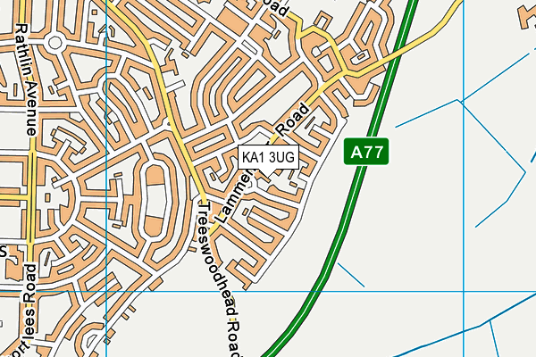 KA1 3UG map - OS VectorMap District (Ordnance Survey)