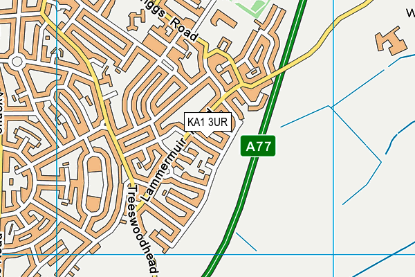 KA1 3UR map - OS VectorMap District (Ordnance Survey)