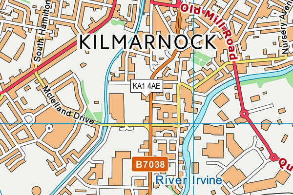 KA1 4AE map - OS VectorMap District (Ordnance Survey)