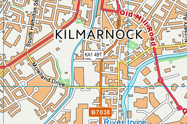 KA1 4BT map - OS VectorMap District (Ordnance Survey)