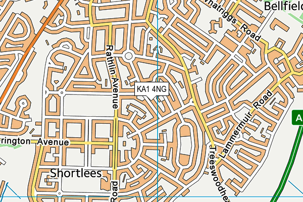 KA1 4NG map - OS VectorMap District (Ordnance Survey)