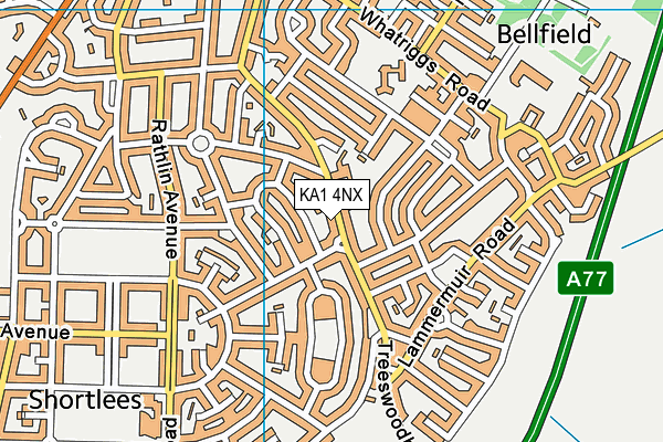 KA1 4NX map - OS VectorMap District (Ordnance Survey)