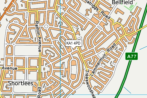 KA1 4PD map - OS VectorMap District (Ordnance Survey)