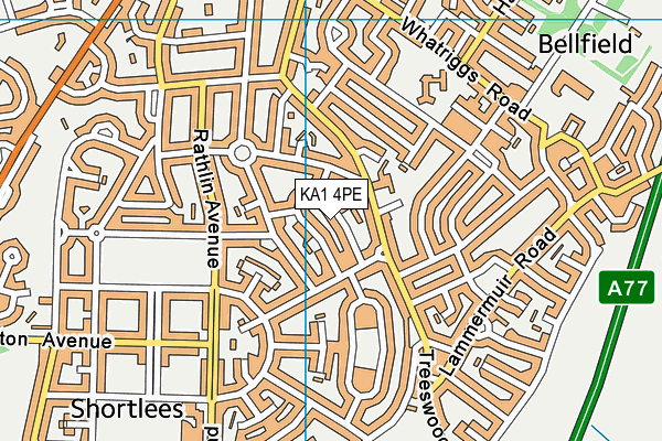 KA1 4PE map - OS VectorMap District (Ordnance Survey)