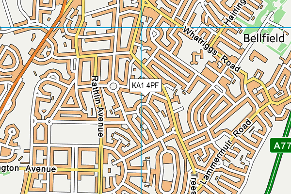 KA1 4PF map - OS VectorMap District (Ordnance Survey)