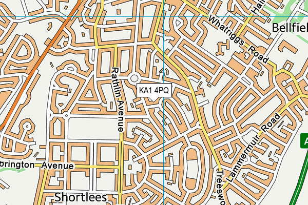 KA1 4PQ map - OS VectorMap District (Ordnance Survey)