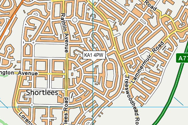 KA1 4PW map - OS VectorMap District (Ordnance Survey)