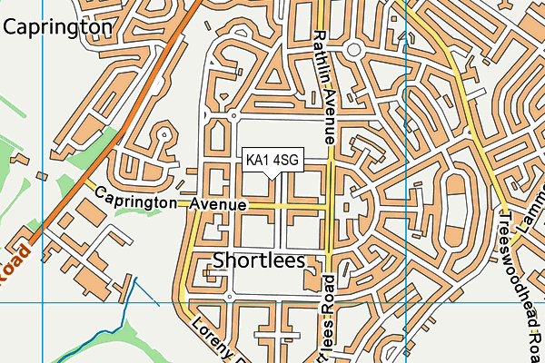 KA1 4SG map - OS VectorMap District (Ordnance Survey)